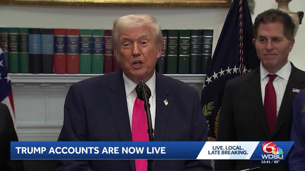 Gov. Jeff Landry in Washington touting new Trump Accounts. What parents need to know