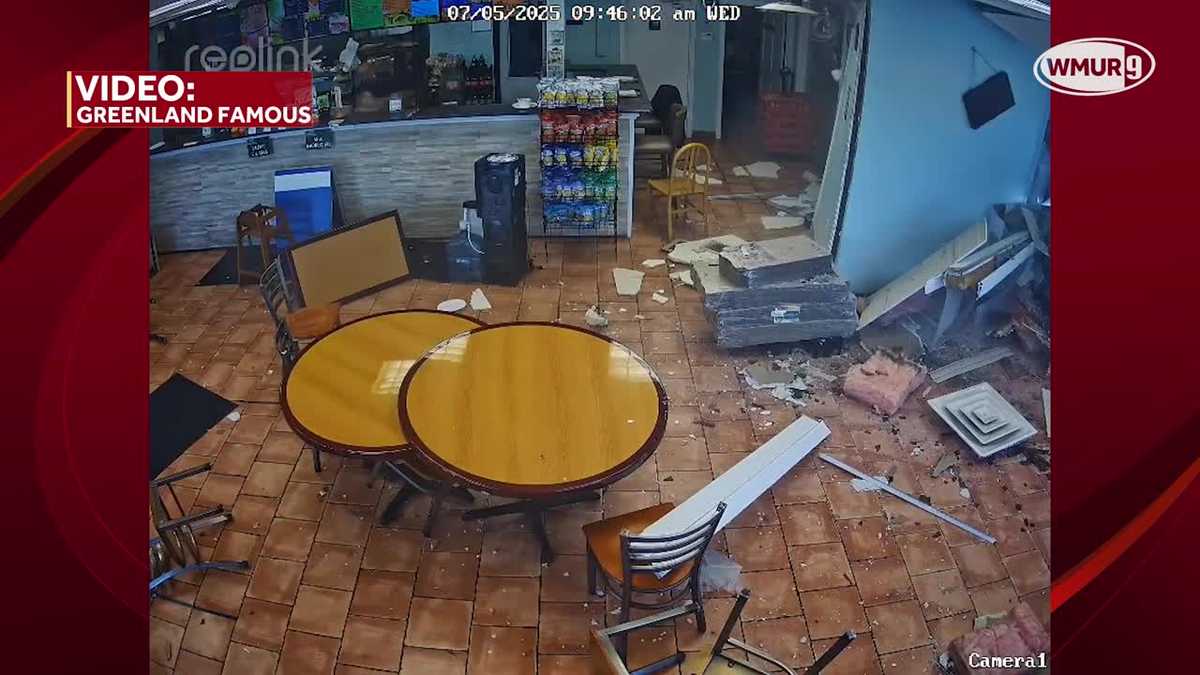 Raw video: Car crashes into restaurant in Greenland, NH