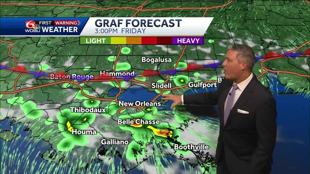 New Orleans weather forecast Thursday high temp rain chances - WDSU