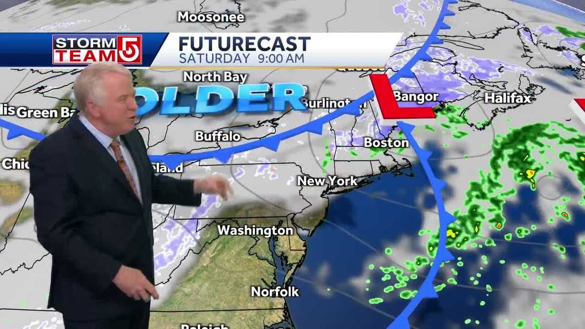 Video: Colder, snow showers possible to start weekend