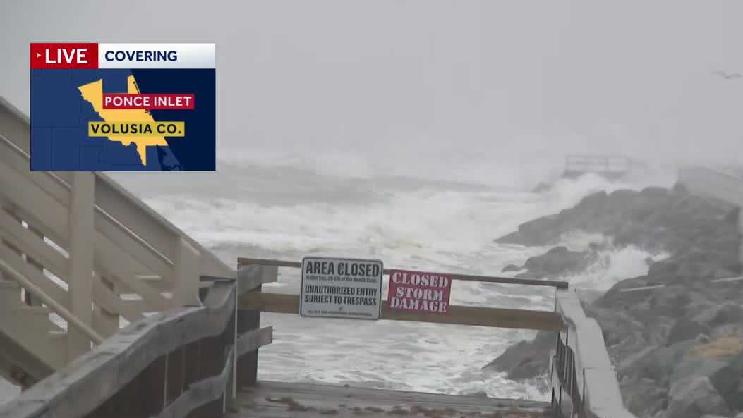 Strong surf, winds wash out Ponce Inlet jetty walkway months after repairs