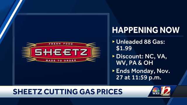 North Carolina: Sheetz drops gas prices to $1.99 for Thanksgiving holiday - Vimarsana News