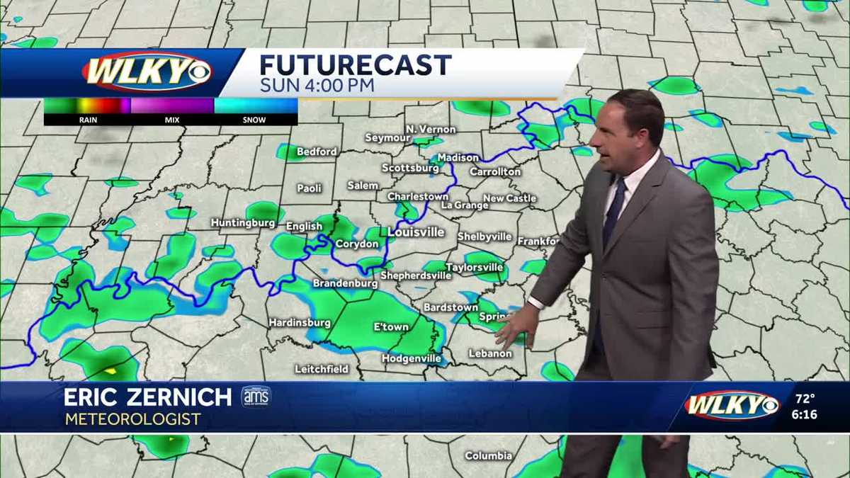 Chance for a few stray showers on Sunday