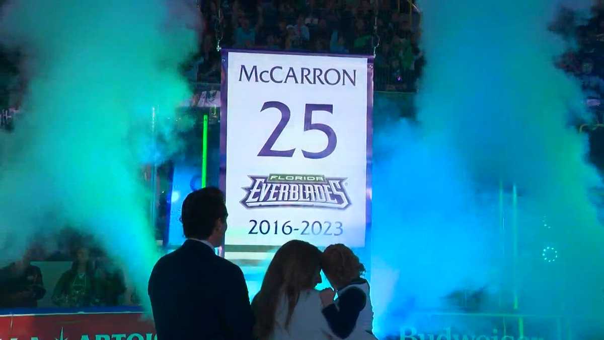 Florida Everblades retire former Captain John McCarron's number 25