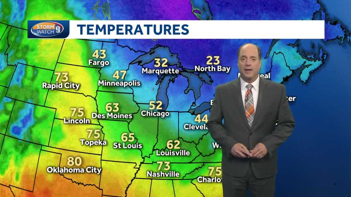 Update: Chilly air as rain moves out