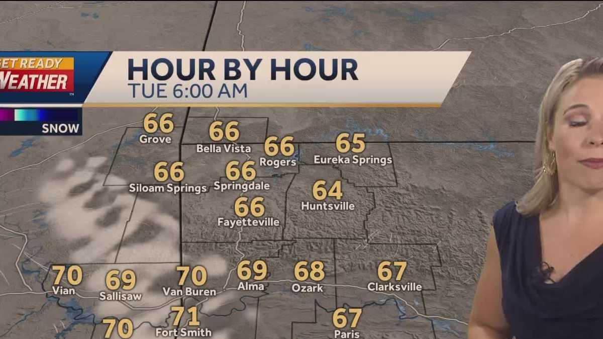 Monday afternoon will see hot temperatures