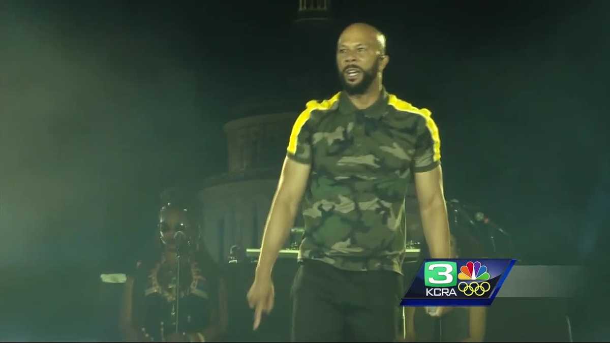 Rapper Common performs for thousands at state Capitol