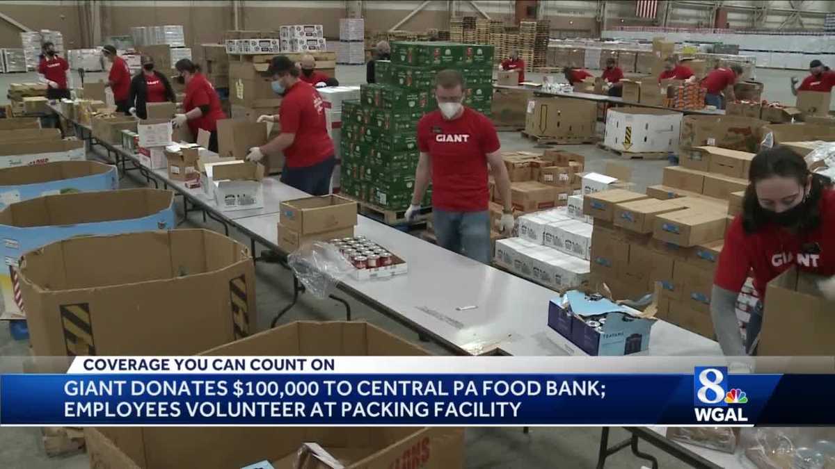 the giant company donates 100k to central pennsylvania food bank the giant company donates 100k to