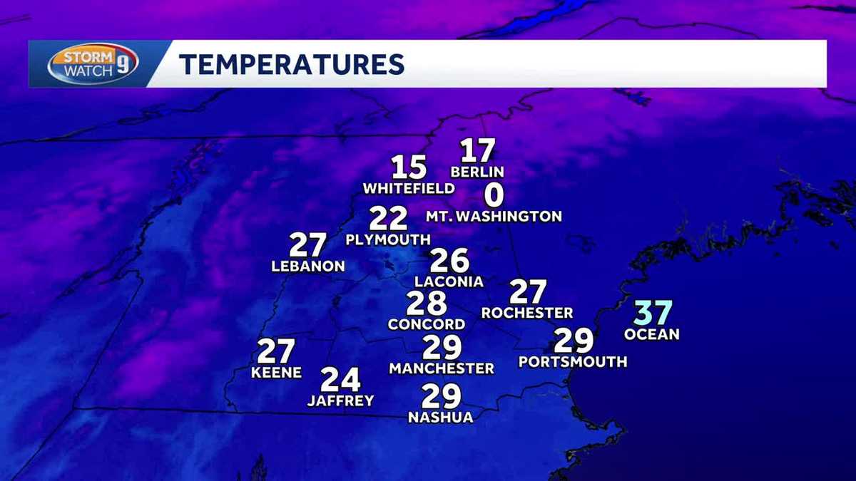Video: Milder weather, chance of showers ahead in New Hampshire