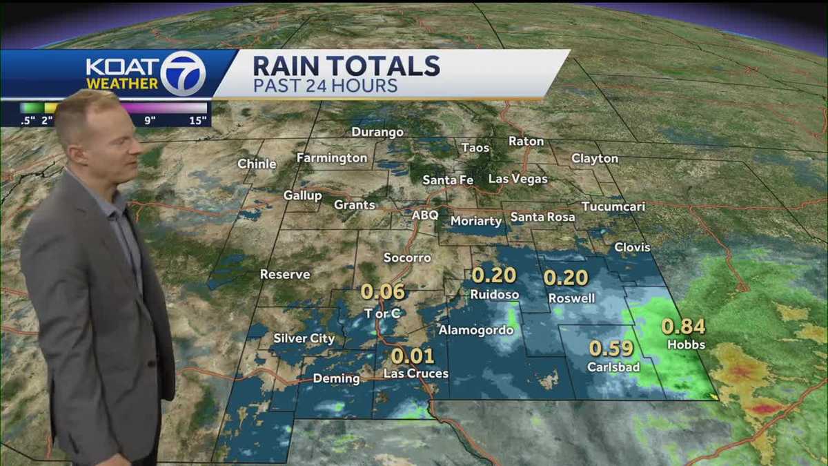 Dry and warm for most in New Mexico with isolated rain