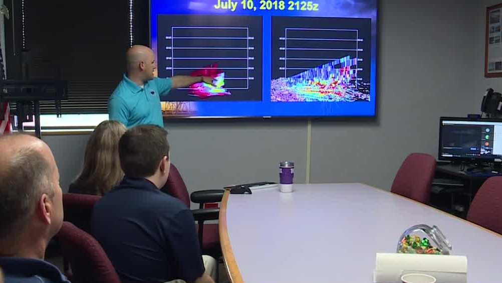 Meteorologists gather for at National Weather Service