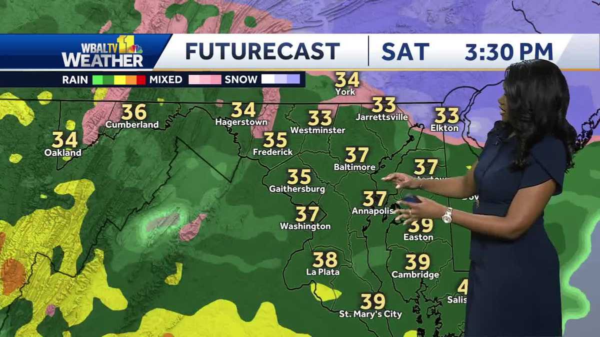 Tracking more snow and rain this weekend in Maryland