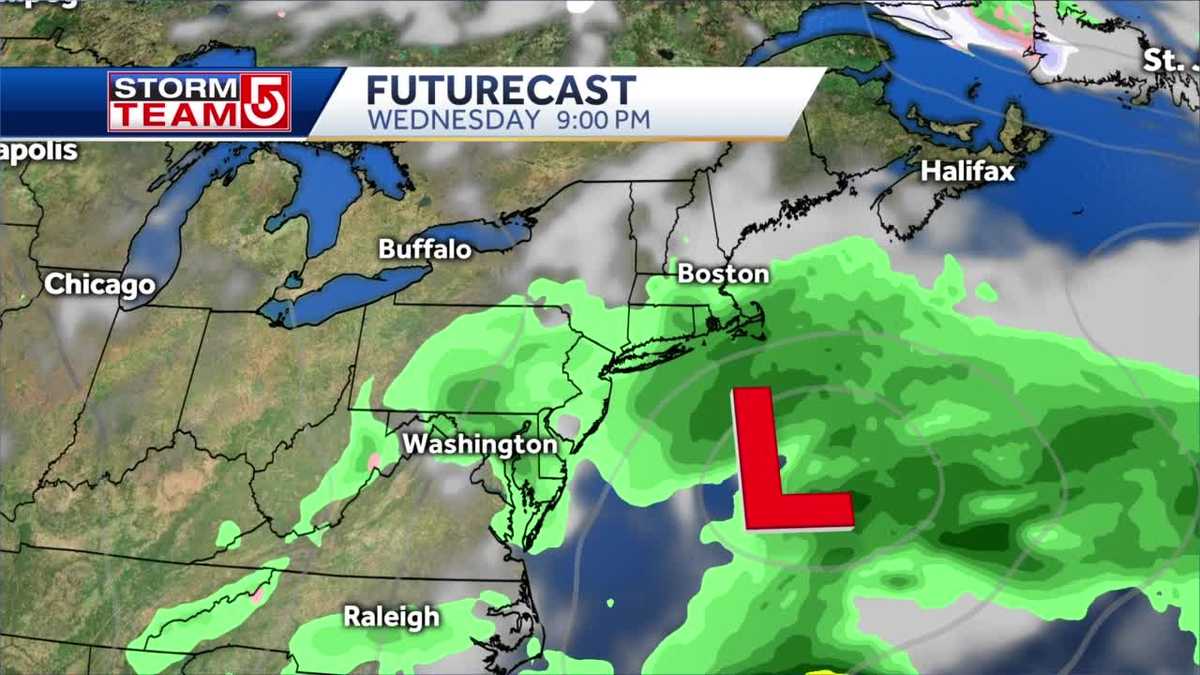 Video Rain moving toward southern New England