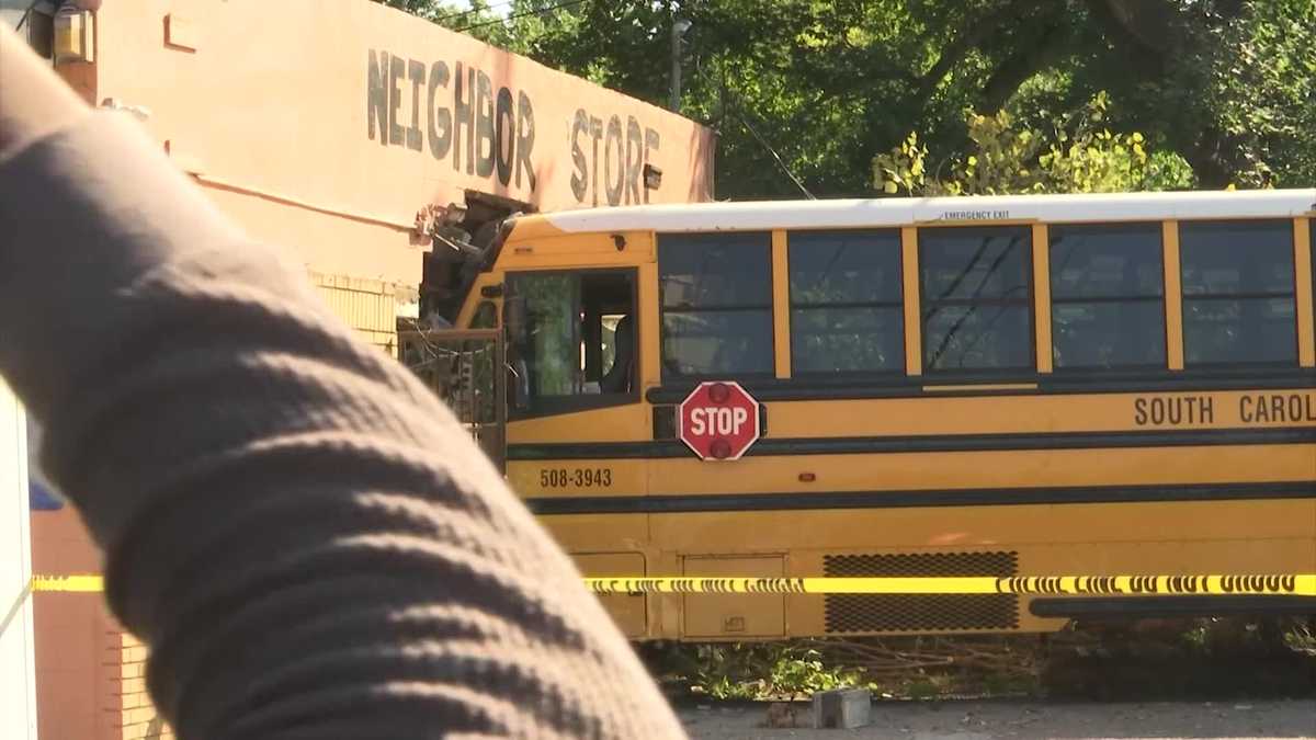 South Carolina School Bus Crashes Into Building