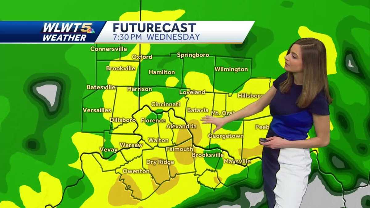 Heavy rain moves in this evening