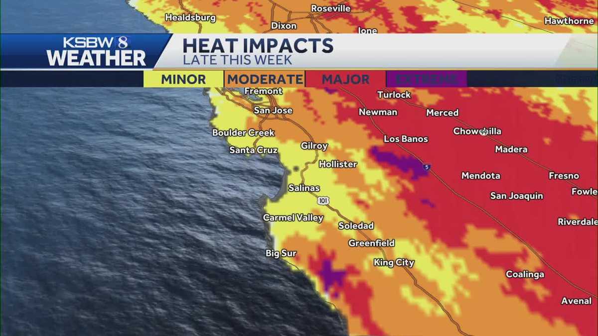 Heat impacts starting Wednesday for Central Coast