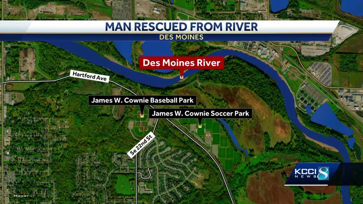 Fire, police crews rescue man from Des Moines River - KCCI