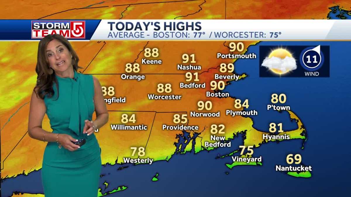 Video: Hot, steamy day with temps reaching 90