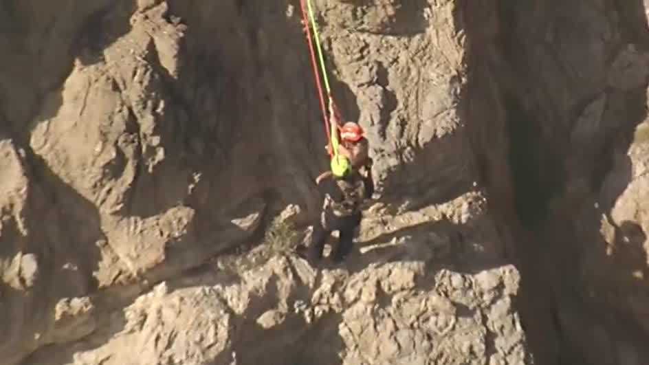 Watch: Woman rescued from a cliff in San Francisco