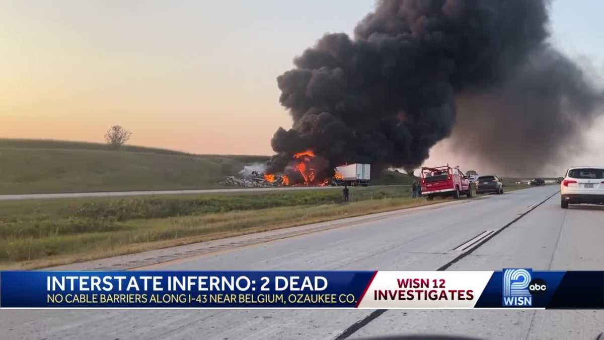 Wisconsin DOT exploring cable barriers after truckers killed in head-on  crossover crash on I-43