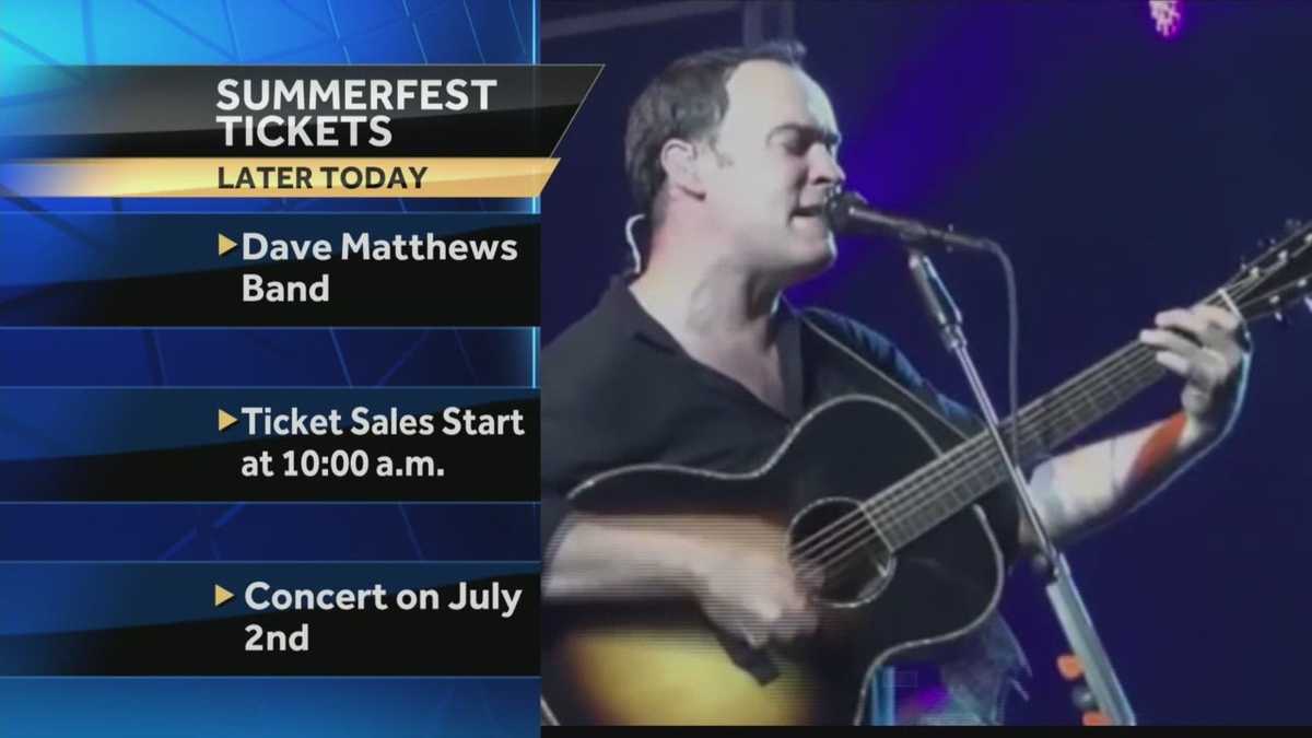 Dave Matthews Band Summerfest tickets go on sale today