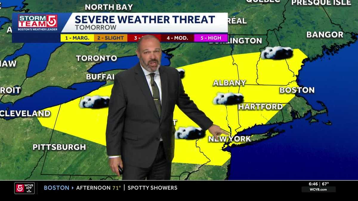 Weekend showers, less humid Monday
