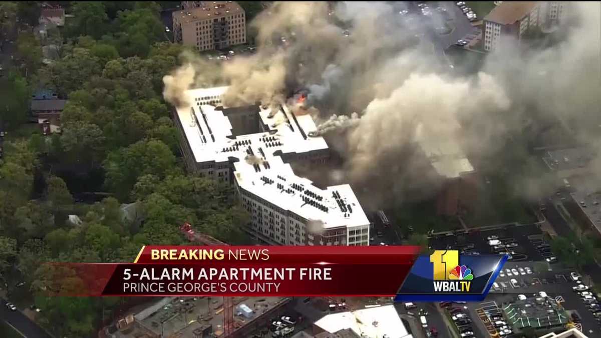 Video Firefighters battle fivealarm fire in College Park