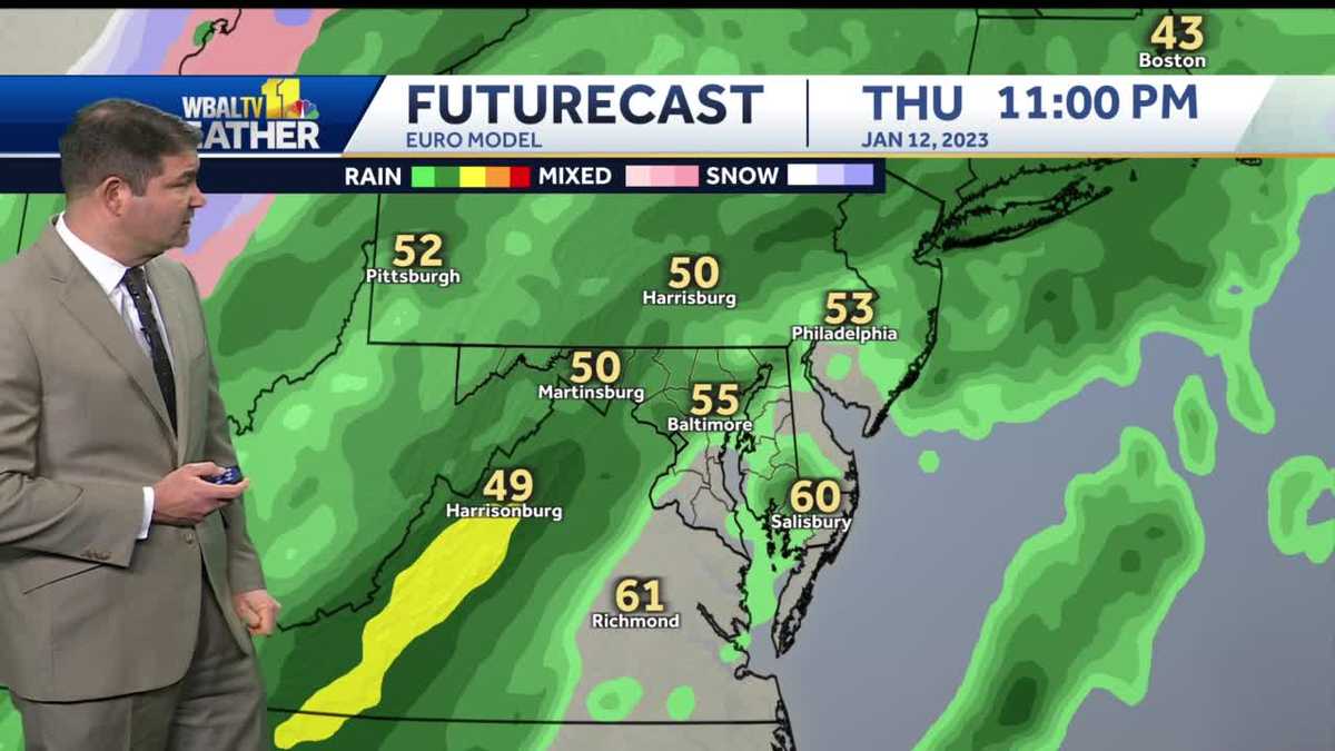 Scattered showers tonight, heaviest after midnight