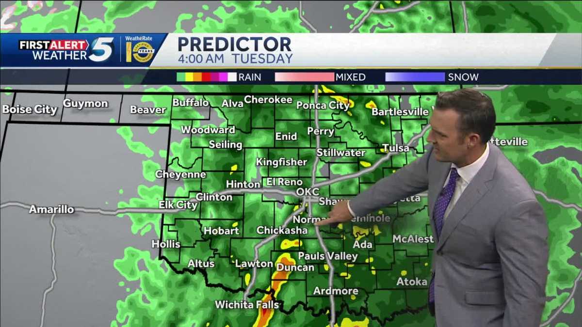 Oklahoma Rain Timeline: When to expect rain Monday night