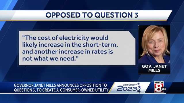 Maine Governor Janet Mills asks voters to reject referendum for consumer-owned utility - Vimarsana News