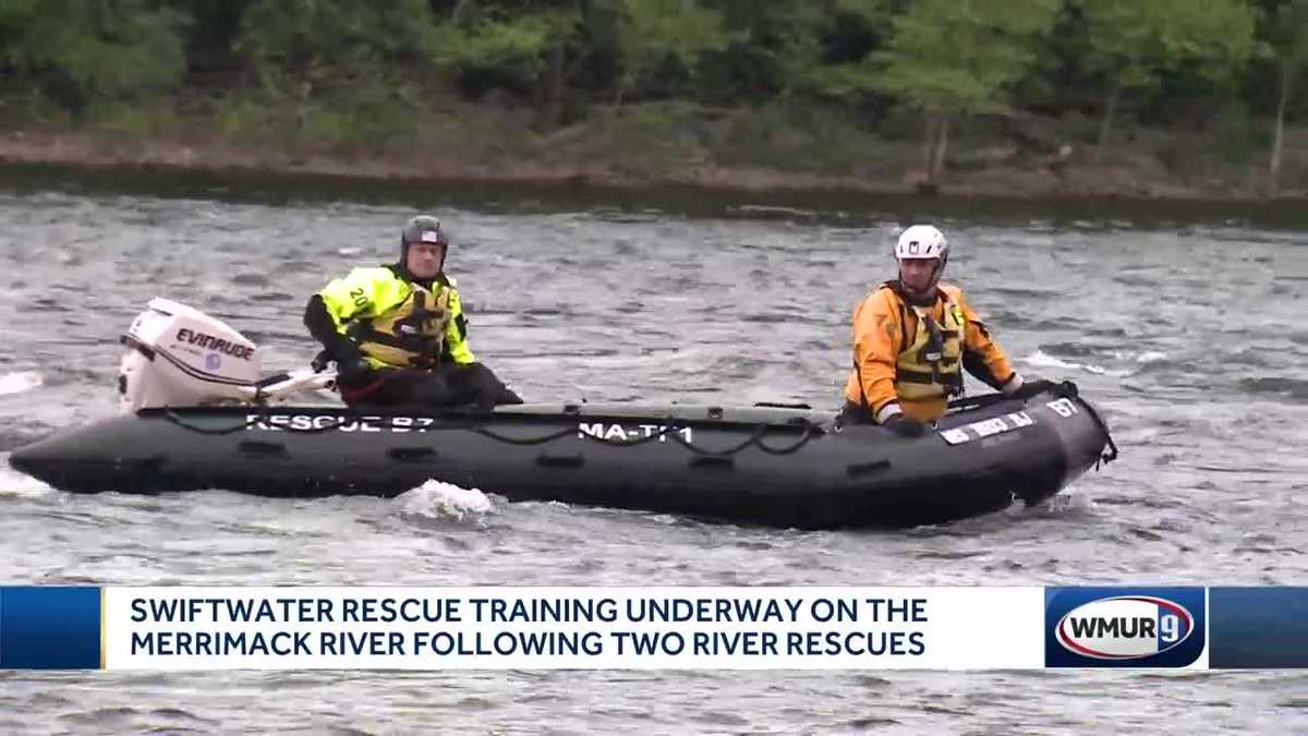 Swiftwater rescue training underway on Merrimack River after two water rescues