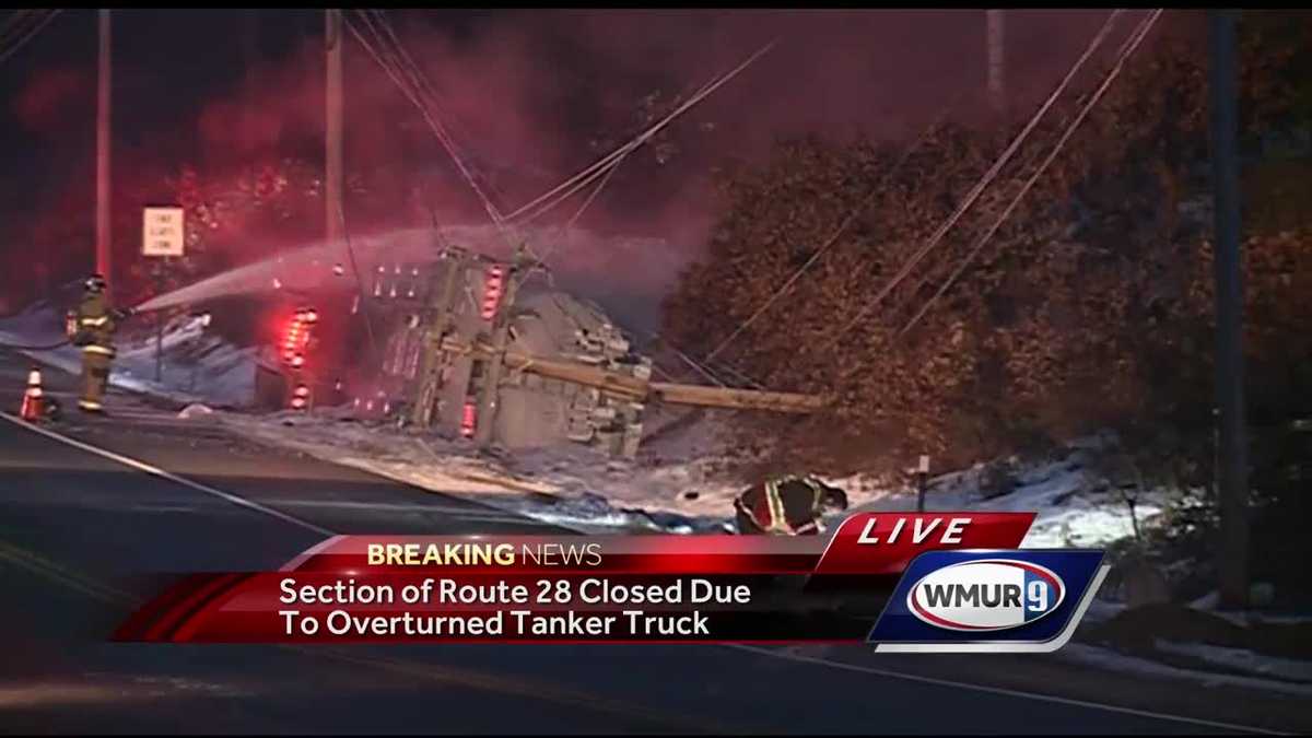 Section Of Route 28 Closed Due To Overturned Tanker Truck