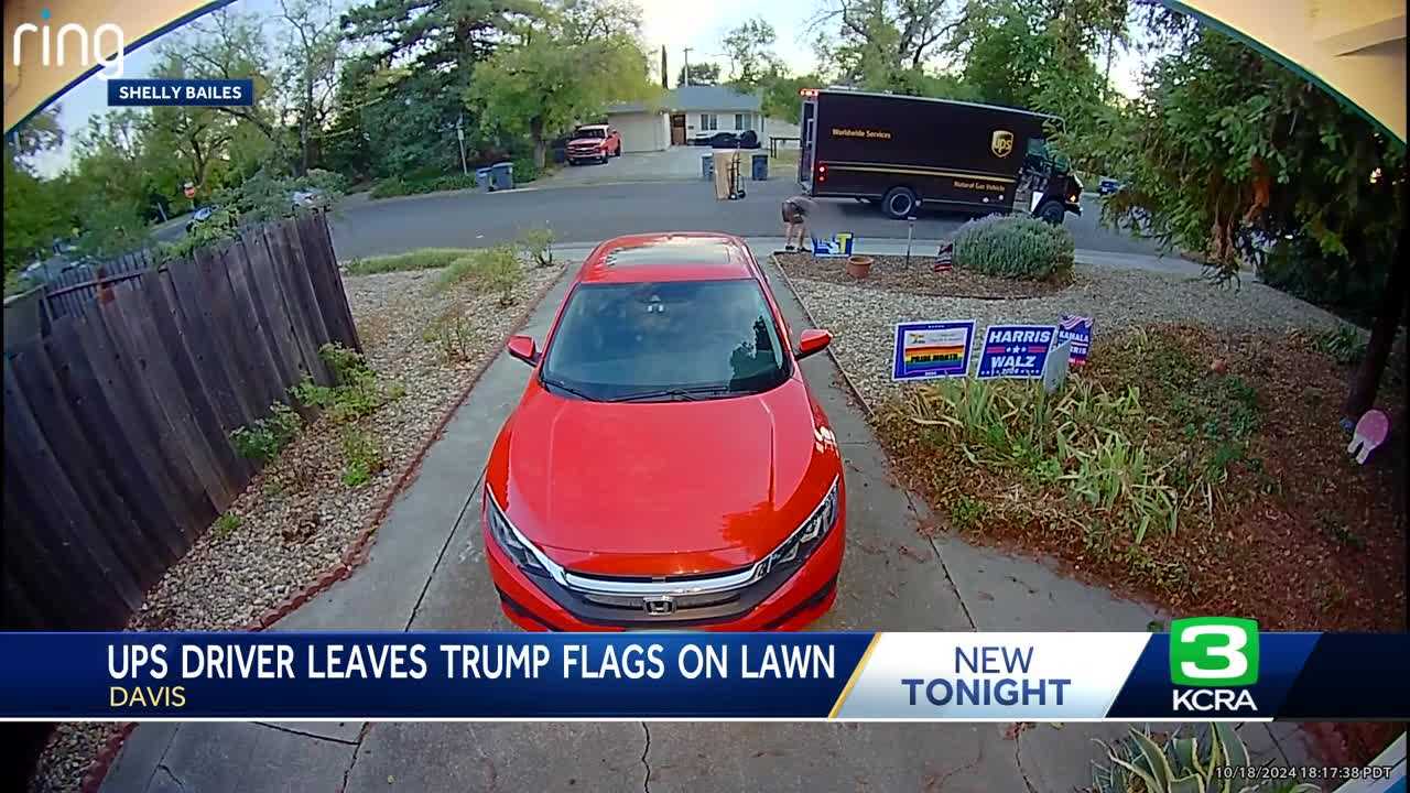 ‘He really has no right’: California woman says delivery man left political signs on her lawn