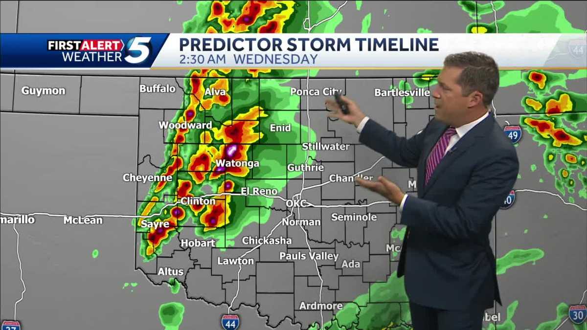 TIMELINE: More severe storms expected Tuesday night in Oklahoma - KOCO