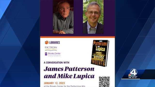 Authors James Patterson, Mike Lupica speaking January 12 at Brooks Center