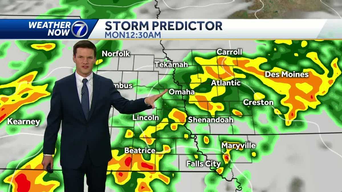 Scattered showers and storms overnight, more sunshine Monday