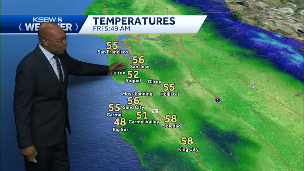 Slightly warmer on the Central Coast