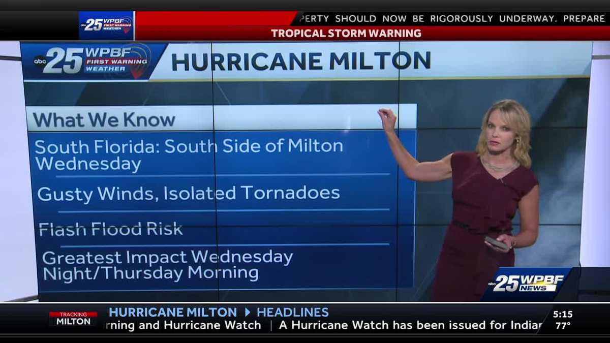 Tracking Milton with South Florida impact Wednesday and Thursday