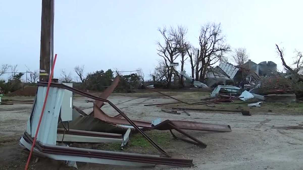 Silos and farming equipment badly damaged after severe storms hit northern Oklahoma