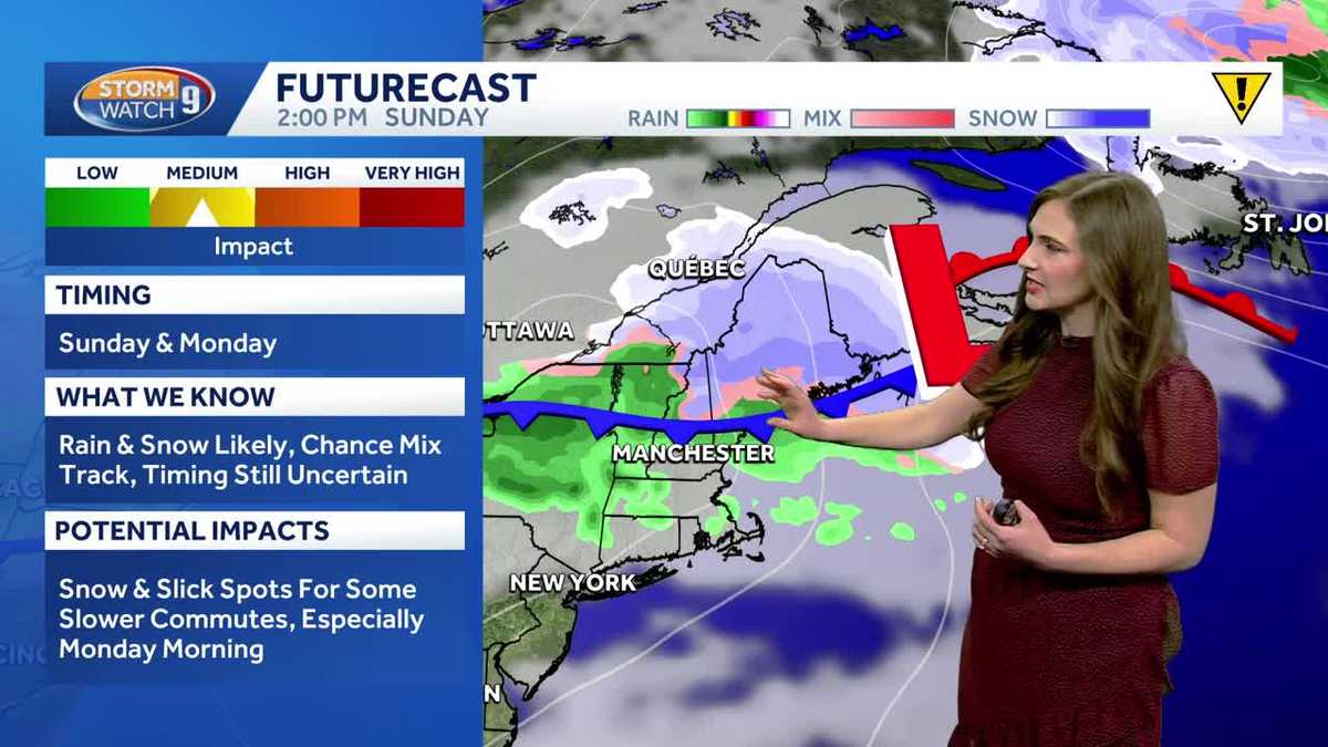 NH forecast video: Tracking rain, snow Friday and Sunday