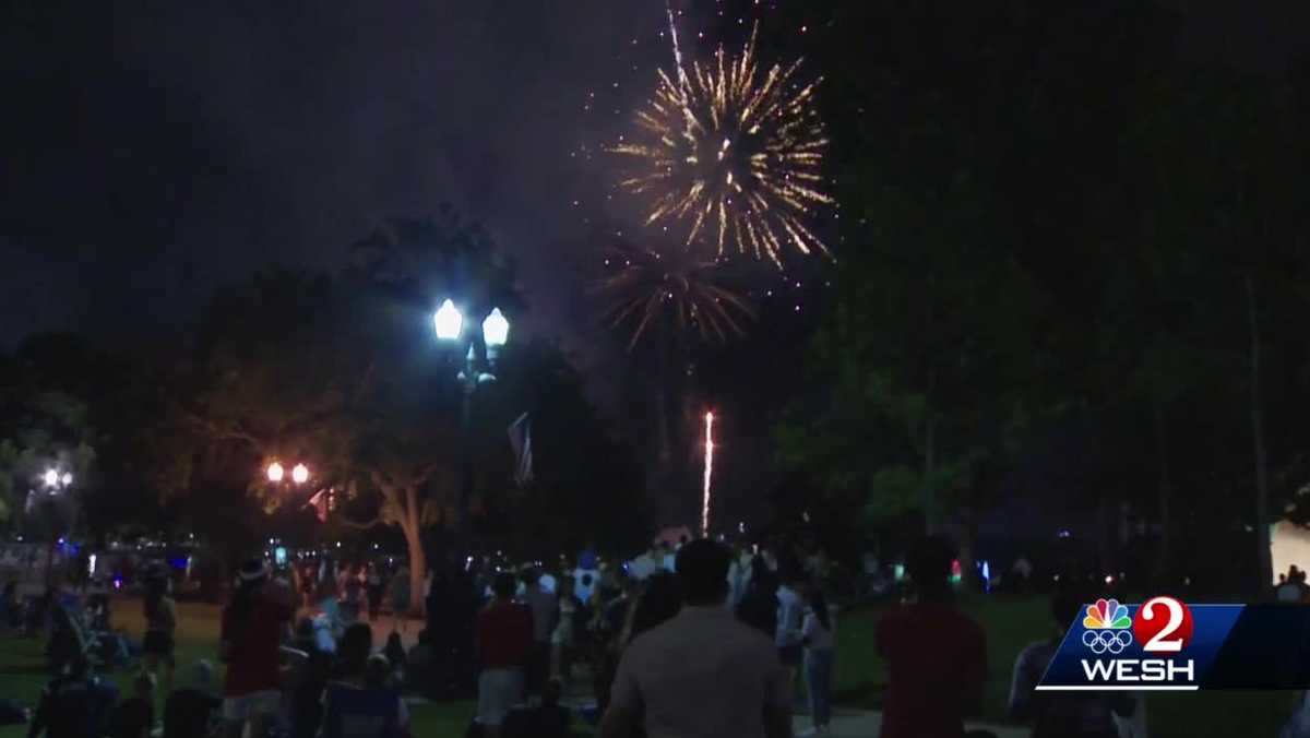 Fireworks return to Lake Eola Park; thousands gather for festivities