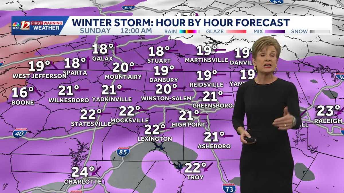 Freezing rain is beginning in the Triad from a major winter storm