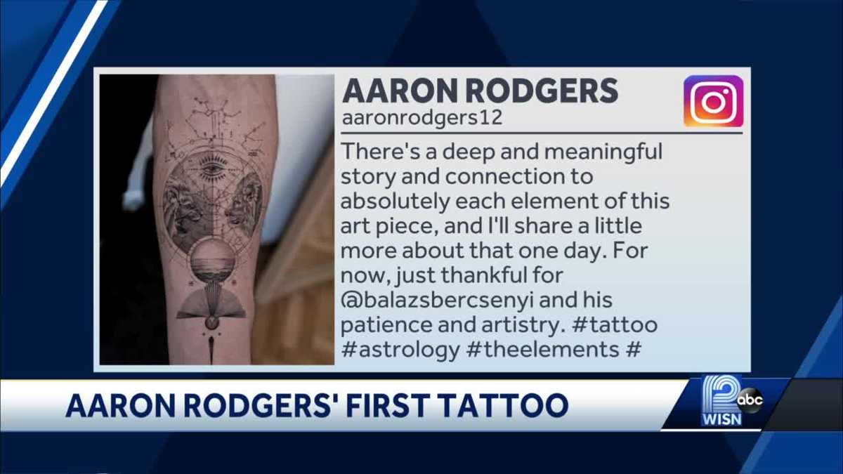 Aaron Rodgers Gets His First Tattoo 9000