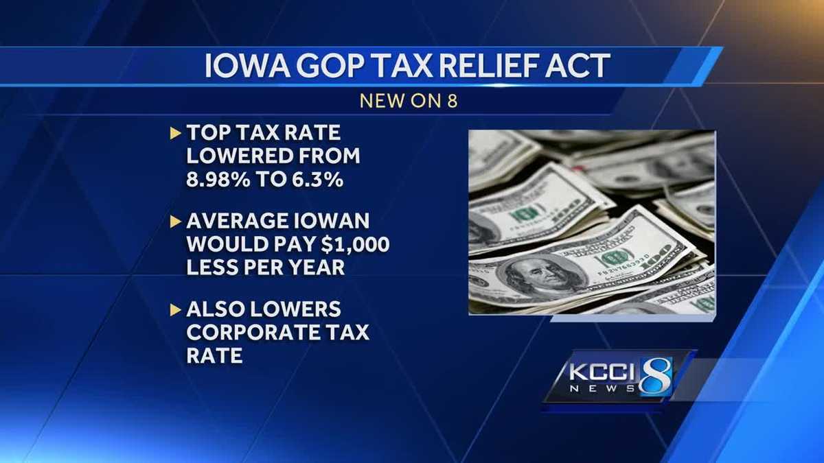 Iowa Senate GOP says plan would cut taxes by 1B annually