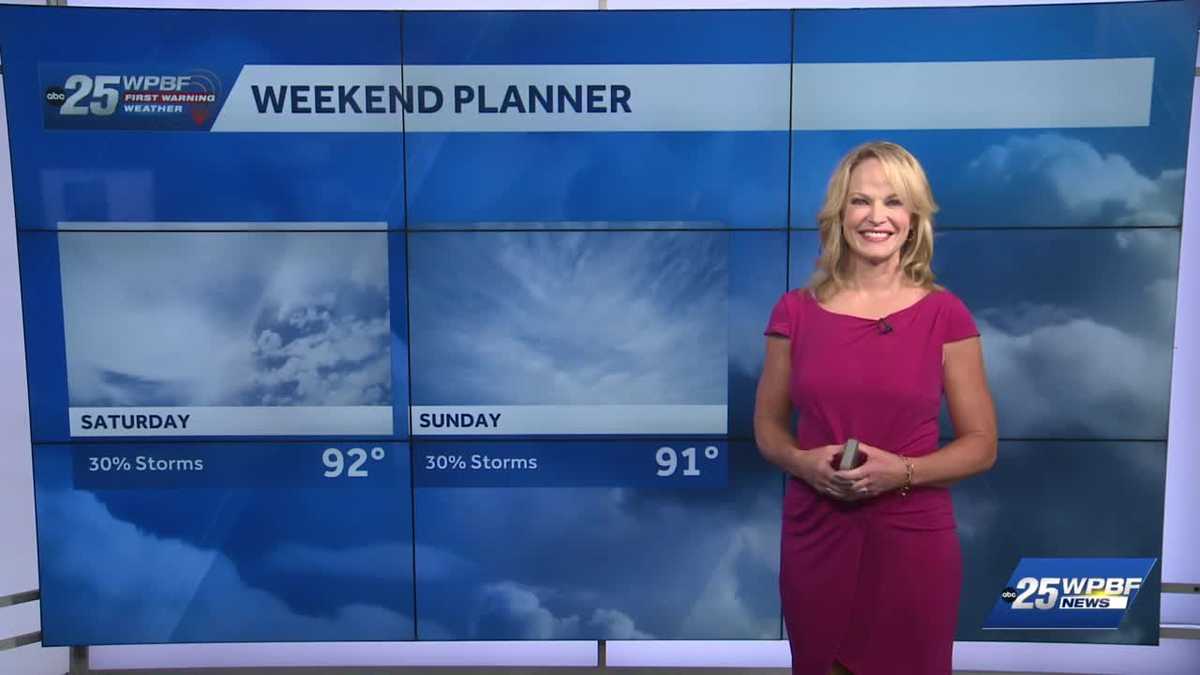 Inland Storms for South Florida Today