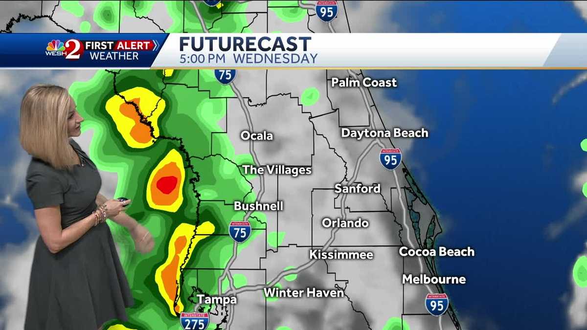Showers and storms this afternoon in Central Florida
