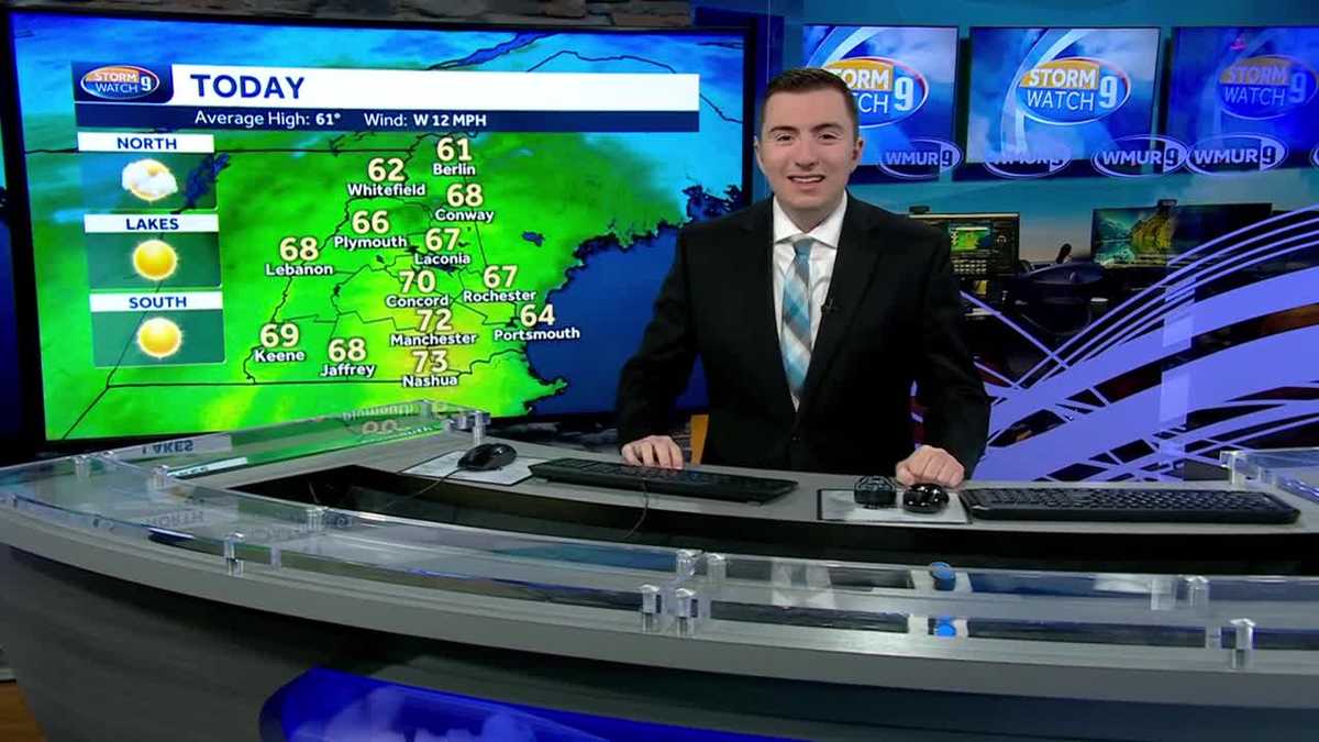  Temperatures rise as skies clear in New Hampshire