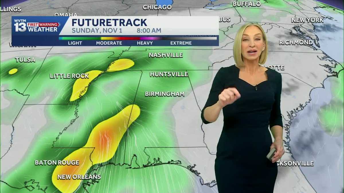 Alabama's weather forecast: Lows in the 40s, Highs near 80 - WVTM