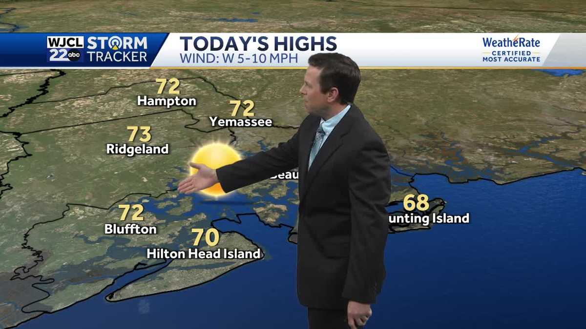 Dry and pleasant next few days but rain by the end of the week - WJCL