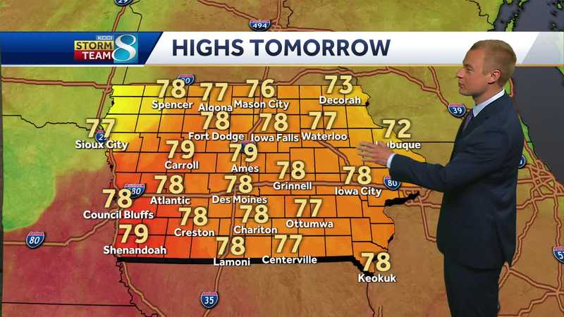 Iowa weather: Gorgeous day ahead before rain later this week